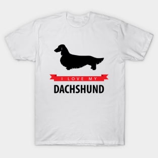 I Love My Longhaired Dachshund T-Shirt